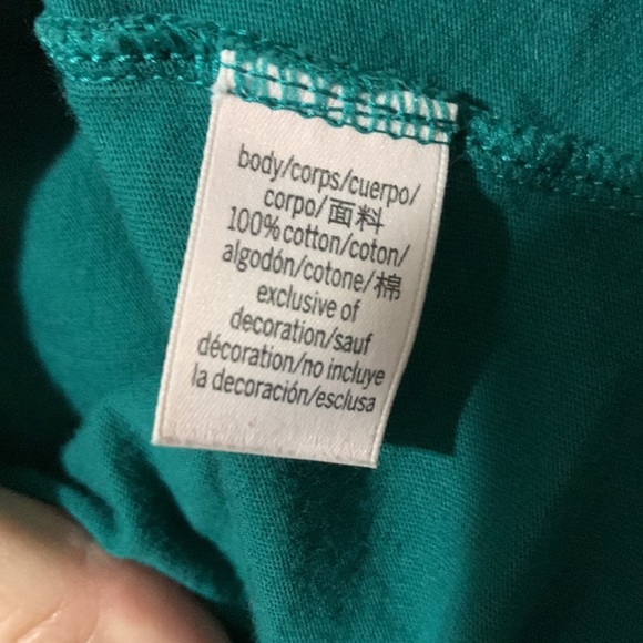 Victoria’s Secret 100% cotton green with pink writing t-shirt - Picture 7 of 7